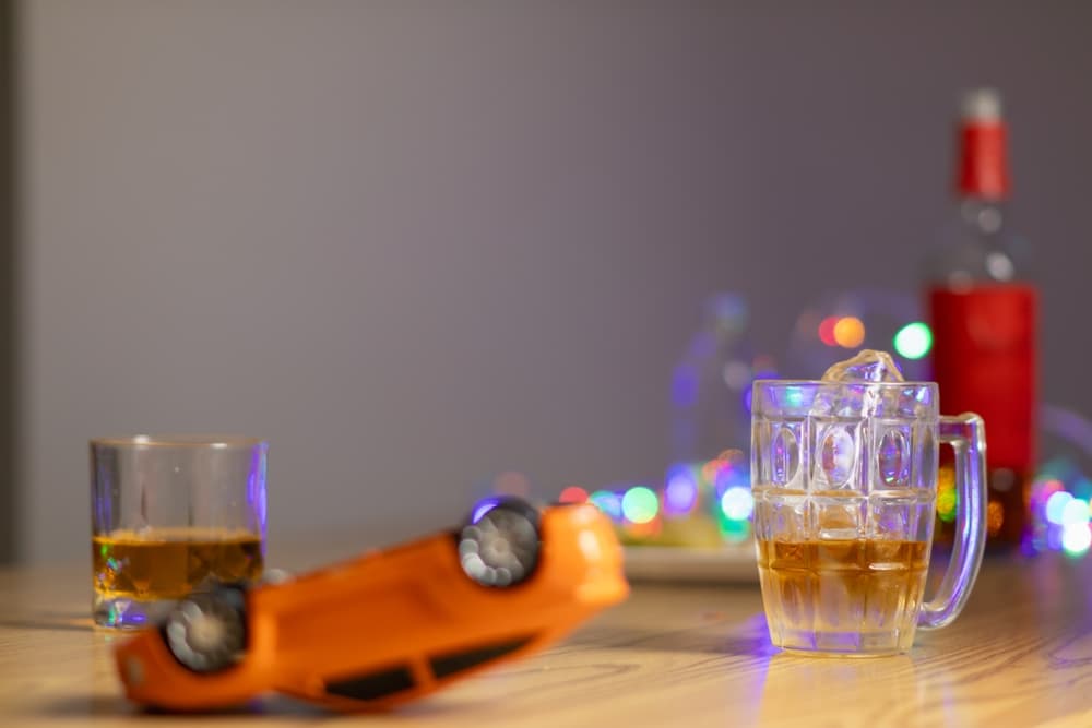 Alcohol was consumed by drinkers within party before departed.
